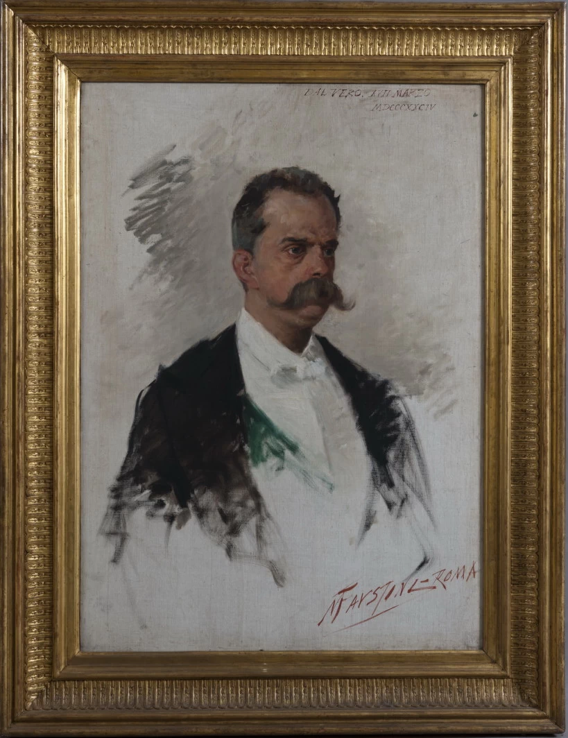 43-Modesto Faustini - ritratto di Umberto I di Savoia - Racconigi, Cuneo  